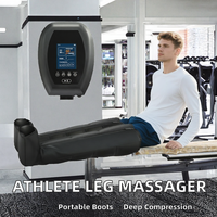 Masseur de jambes portable COSMO Athlete Gym Performance Pro à 8 chambres, compression avancée, alimenté par batterie au lithium, avec minuterie