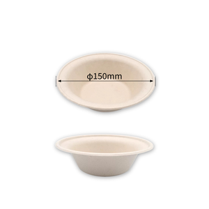 24OZ Biodegradable Disposable Sugarcane Food <strong>Container</strong> <strong>Salad</strong> Round Bowl With Lid - Product Image 5