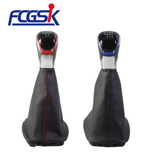 Fcgsk – pommeau de levier de vitesse en cuir, 5 ou 6 vitesses, pour Skoda Fabia Mk1, conception ergonomique - Product Image 1