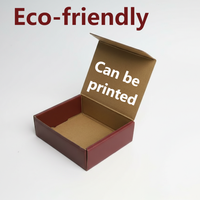 Caja de Envío de Lujo en Kraft Ecológico Color Granate, Fabricada con Materiales Reciclados, para Joyería y Regalos