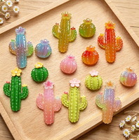 Miniature in Resina Fai-da-Te a Forma di Cactus e Piante Succulente, Charm Kawaii per Creare Scene del Deserto con Playdough e Slime