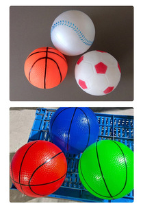 Pelota de PVC Azul de 8cm para Niños, Balón de Baloncesto y Fútbol de Tres Colores, Suministro Directo de Fábrica - Product Image 6