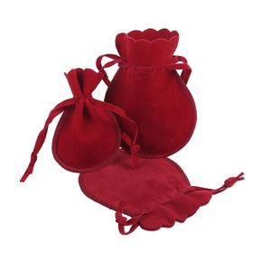 Sacs en velours de luxe Linna pour bijoux, pochettes à boucles d'oreilles en forme de gourde 7*9CM avec cordon de serrage - Product Image 2