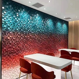 Décoration murale 3D en bois massif personnalisée de luxe, puzzle artisanal DIY, peinture décorative pour salon, art pour l'entrée d'hôtel, décoration murale suspendue - Product Image 3