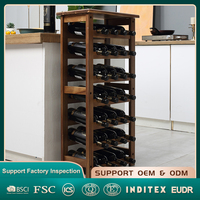 Porte-bouteilles en bois sur pied pour 28 bouteilles |   Porte-vin en bois à 7 niveaux, organisateur de rangement pour cuisine, garde-manger, cave à vin, bar
