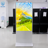 Kiosco de Señalización Digital con Pantalla Táctil Vertical, Panel LCD con Soporte, Pantalla Publicitaria de 50 Pulgadas