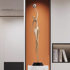 Scultura Artistica Astratta 100X29X17CM, Ornamenti Decorativi per Soggiorno, Ingresso e Atrio, Arredamento da Terra - Product Image 2