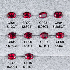 อัญมณีที่ปลูกในห้องปฏิบัติการทำจากทับทิมอัญมณีหลวมสีแดงสดใสสำหรับเครื่องประดับที่ดี - Product Image 4