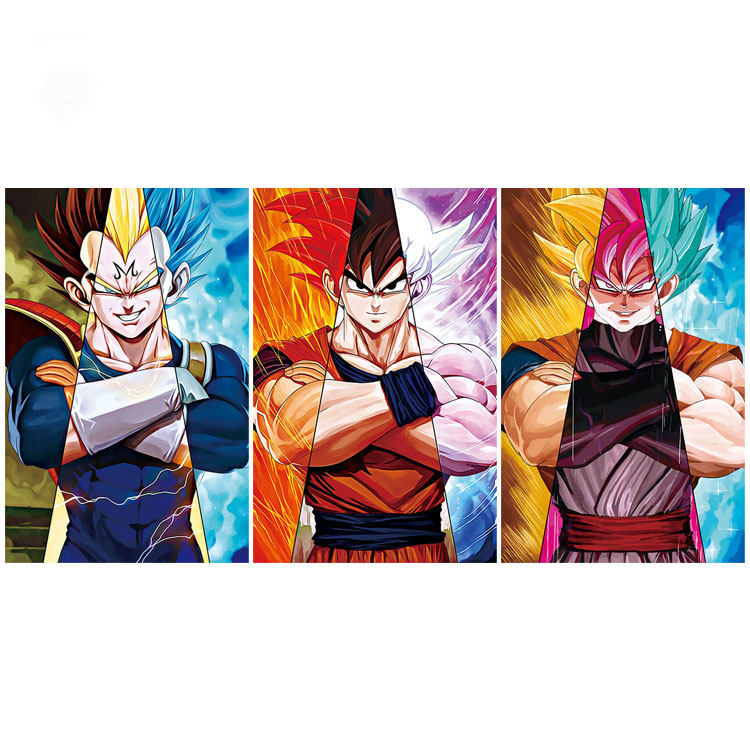 Image faite sur commande en gros de Flip Lenticular Anime 3d Dragon Ball Poster 3D de l'affiche 3d pour la décoration à la maison