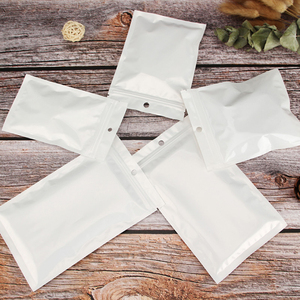Vente chaude Blanc Perle <span class=keywords><strong>Film</strong></span> Fenêtre Transparente En Plastique Sac <span class=keywords><strong>À</strong></span> Fermeture Éclair Avec Trou De Suspension - Product Image 6