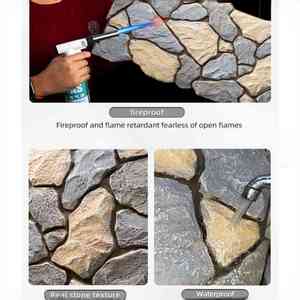 Panneaux de revêtement mural en pierre PU moderne - Panneaux muraux extérieurs et intérieurs durables et imperméables - Livraison rapide - Échantillon disponible - Product Image 2