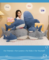 Jouet requin géant en peluche - Animal en peluche doux pour enfants et adultes, compagnon de lit mignon et décoration de chambre, cadeau idéal pour un anniversaire ou Noël
