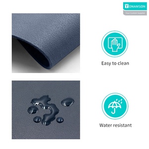 Vente en gros Tapis de souris en cuir PU avec logo, base antidérapante pour le bureau et les jeux-Ajoutez votre logo ou votre motif - Product Image 3