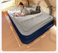 Matelas Gonflable Simple Pliable Moderne Floqué Doux pour la Peau, Léger, Soutien Robuste, Lit Gonflable Portable Rechargeable