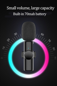 Micro Bluetooth 2 trong 1 K9 không dây, loại cài áo, khử tiếng ồn, dùng ngoài trời, phát sóng trực tiếp, kết nối USB - Product Image 6