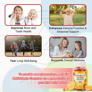 GMP Certified Private Label Vitamin D3 Gummies for Kids No Artificial Flavors Immune Booster - Product Image 2