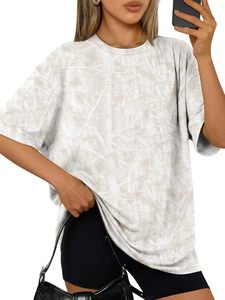 T-shirt sport oversize à manches courtes pour femme, streetwear tendance, 100% polyester, haute qualité, imprimé graphique - Product Image 2