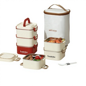 Boîte à lunch isotherme carrée en acier inoxydable Yolecen304 avec couvercle, anti-fuite et compatible micro-ondes, portable pour les employés de bureau et - Product Image 1