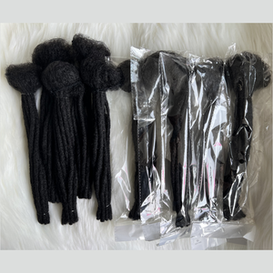 Extensions de <span class=keywords><strong>dreadlocks</strong></span> en cheveux humains 100% naturels, couleur noir naturel, pour tressage et crochet – Meilleures ventes - Product Image 4