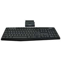 Teclado Inalámbrico Multidispositivo Logitech K375s de 2.4GHz, Batería de 24 Meses de Duración, Resistente a Derrames, con Soporte para Teléfono para PC