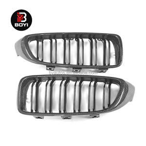 Parrilla de fibra de carbono F32 F33 F36 para <span class=keywords><strong>BMW</strong></span> Serie 4 F32 F33 F36 420i 428i 435i <span class=keywords><strong>420d</strong></span> 428d 435d, parrilla delantera de doble línea de fibra de carbono - Product Image 4