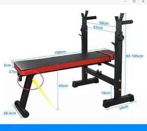 ZYfit profesyonel ağırlık sehpası seti ayarlanabilir katlanır düz tezgah presi seti