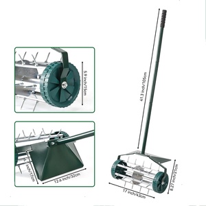 <span class=keywords><strong>Aérateur</strong></span> de <span class=keywords><strong>pelouse</strong></span> à roulettes avec garde-boue et pointes allongées de 18 pouces - Product Image 4