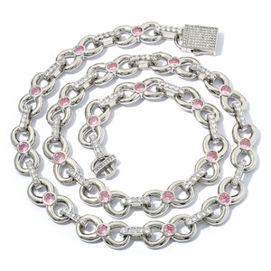 Pendentif Infini en Moissanite VVS1, Argent Sterling 925, Boucle Sans Soudure, Collier Figure 8 Sertie de Pierres, Certifié Testeur, Beauté Mathématique - Product Image 2