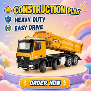 <span class=keywords><strong>Huina</strong></span> 1536 1/14 Camión Volquete RC de Aleación, Coche de Construcción de Ingeniería con Control Remoto, Juguete con Música y Luces, RTR, en Stock - Product Image 2