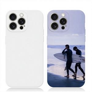Coques de téléphone portable personnalisées vierges en TPU souple avec revêtement film 3D, résistantes à la saleté, antichoc, brillantes, blanches, pour - Product Image 1