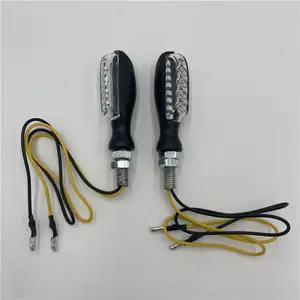 12v دراجة نارية صغيرة LED مؤشرات الاتجاه مطلي بالكروم الدخان مصباح بدوره مصباح إشارة ل سكوتر كهربائي المركبات الدراجة