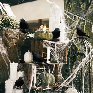 Decoración de fiesta temática de Halloween Adornos de pájaros y Cuervos simulados para decoraciones del hogar y agradadores de multitudes - Product Image 4