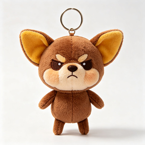 Lindo Llavero de Peluche de <span class=keywords><strong>Chihuahua</strong></span> con Múltiples Expresiones Faciales Divertidas, Juguete de Peluche Suave para Colgar en la Bolsa, Regalo para Niños - Product Image 4