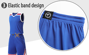 批发便宜时尚运动服全身定制设计热升华印花篮球球衣套装 - Product Image 5