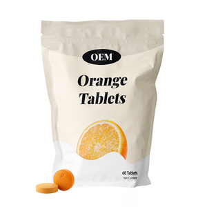 Tabletas de Caramelo Naranja OEM, Fabricación Personalizada, Marca Privada, Venta al por Mayor B2B, Certificación ISO HACCP - Product Image 1