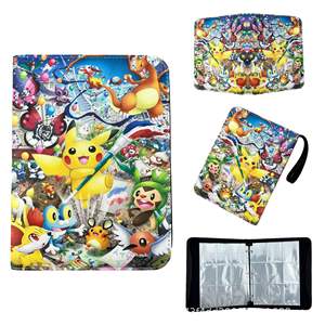 Porte-cartes en cuir personnalisé à 9 pochettes avec fermeture éclair pour cartes MTG, Pokémon, TCG, Yugioh, Baseball, et cartes à collectionner, avec clip de rangement pour cartes de crédit en PU. - Product Image 2