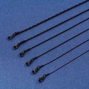 Collier fin en acier inoxydable 316L, chaîne à maillons, collier fin pour femmes, plaqué noir, collier ras du cou, accessoires de bijoux en métal, cadeau pour elle - Product Image 2
