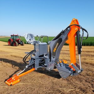 Attache de pelle rétrocaveuse industrielle Tmg de 8 pieds avec rotation de la flèche à 180 degrés, godet de 12 pouces, remorquable pour tracteur - Product Image 2