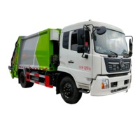 Camion compacteur de déchets Dongfeng Tianjin de 12 m³, camion d'assainissement scellé anti-fuite de 16 tonnes