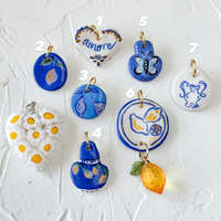 Pendentif Cœur Citron Fait Main, Imperméable, Faible MOQ, Style Tendance, Respectueux de la Peau, Couleurs Vives, Design Coloré, pour Soirée Romantique
