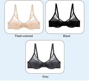 Sujetador Gótico Ajustable <span class=keywords><strong>Sexy</strong></span> de Talla Grande, con Encaje de Nailon y Algodón, Copa 3/4, con Aros, Cierre de Tres Corchetes, Transpirable para Mujer - Product Image 4