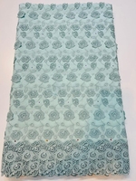 Tissu en dentelle guipure populaire africain en coton suisse avec appliques florales en voile et broderie ajourée