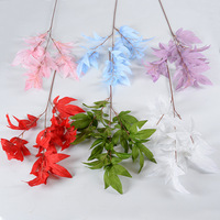 Guirlande de feuilles artificielles en soie, 96 cm de hauteur, toucher réel, longue durée, pour décoration de mariage et de scène de remise de diplôme