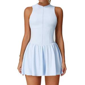 Vêtements de sport personnalisés pour femmes, jupes de tennis et de golf, poches latérales, séchage rapide, spandex/nylon, soutien-gorge de sport, logo à la taille, vêtements de sport en gros - Product Image 2