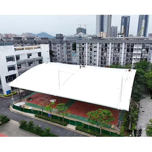 Toiture en tissu tendu architecturale, couverture de terrain de basketball, structures tensiles de stade, toiture sportive scolaire - Product Image 3