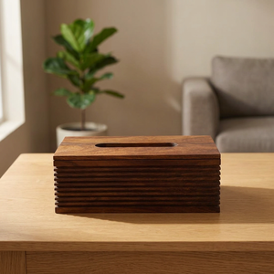 Boîte à mouchoirs en bois faite à la main, porte-mouchoirs en bois massif, distributeur de serviettes rustique, pour la maison, le bureau, l'hôtel, le restaurant, vente en gros - Product Image 2