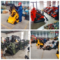 Mini-chargeuse compacte sur chenilles, capacité 500 kg, moteur diesel Kubota, homologuée EPA et CE, avec accessoires hydrauliques, garantie 2 ans