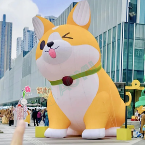 Cartellone con Logo personalizzato AOYU a Led punto gonfiabile cane gigante mascotte far saltare in aria personaggio del cinema Star del cartone animato animale - Product Image 1