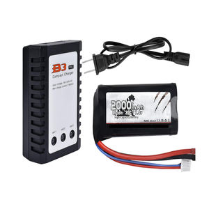 1 pièce Batterie rechargeable 2S 7.4V 2000mAh 20C avec connecteur femelle T ; Chargeur d'équilibrage pour une charge rapide et sécurisée de drones FPV - Product Image 2