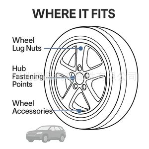 <b>Plastic</b> <b>Wheel</b> Nut Caps 24mm For Gm Chevrolet Automotive Dustproof Rustproof Replacement Parts - Product Image 5